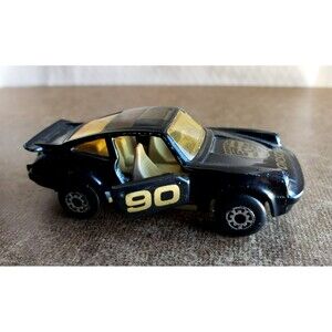 MATCHBOX Superfast 1978 PORSCHE TURBO 90  Black & Gold Tampo DIECAST  1:64 LOOSE